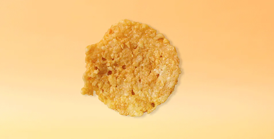 A Parm Crisp on a peach background